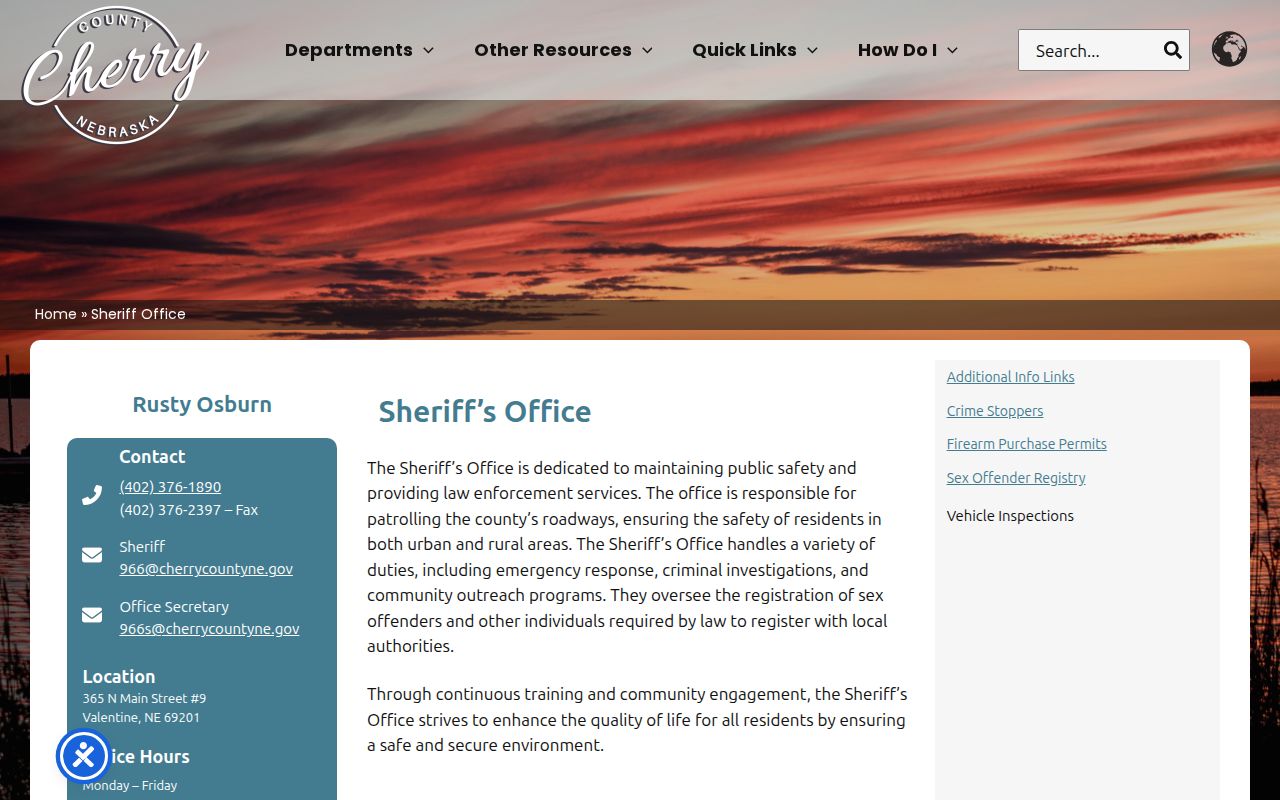 Cherry County sheriff's office